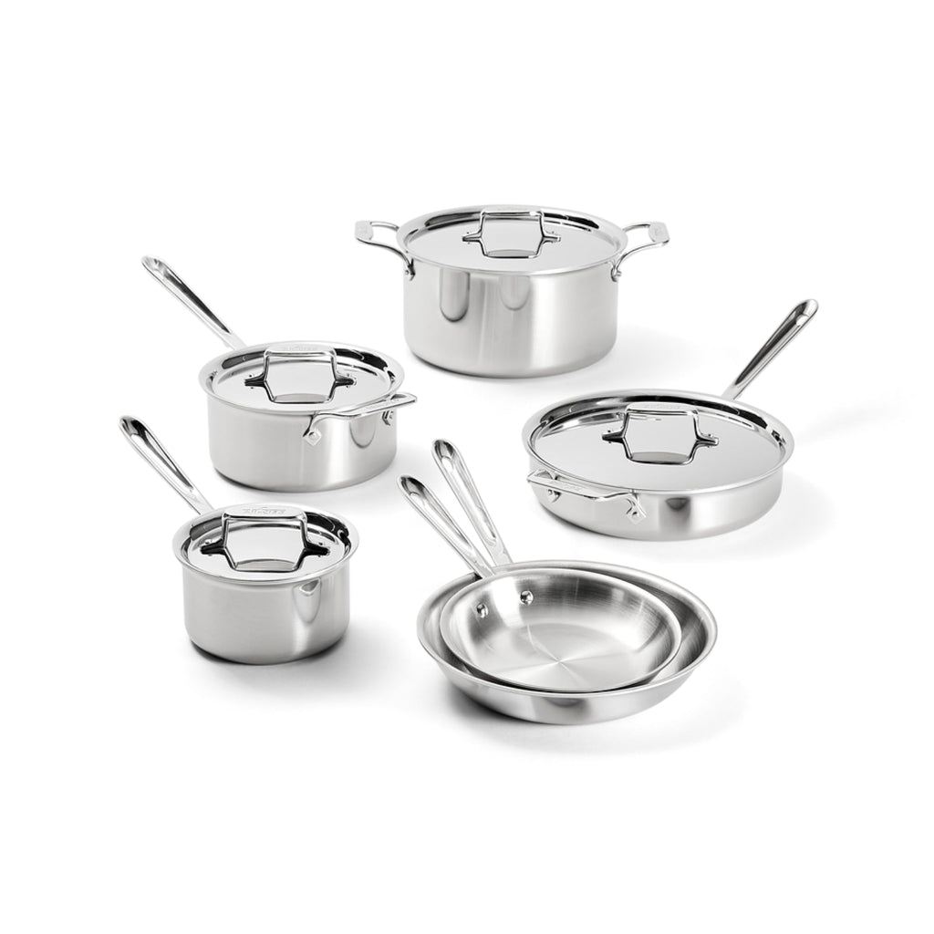 All-Clad D5® Stainless Steel 10-Piece Cooking Set, Made in the USA