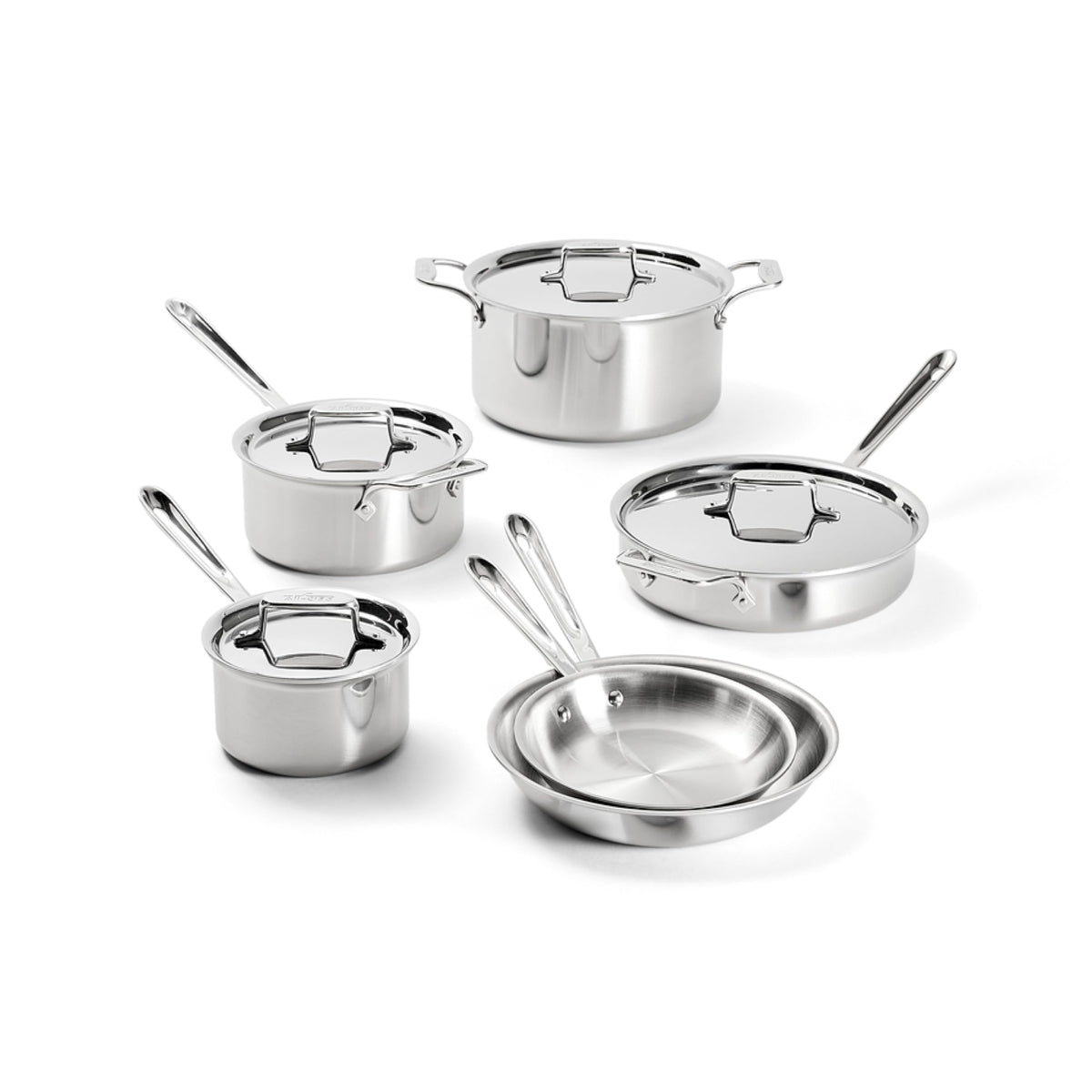 All-Clad D5® Stainless Steel 10-Piece Cooking Set, Made in the USA