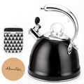 Harriet Whistling Tea Kettle for Stove Top, 2.5 QT Food-Grade Steel Teapot
