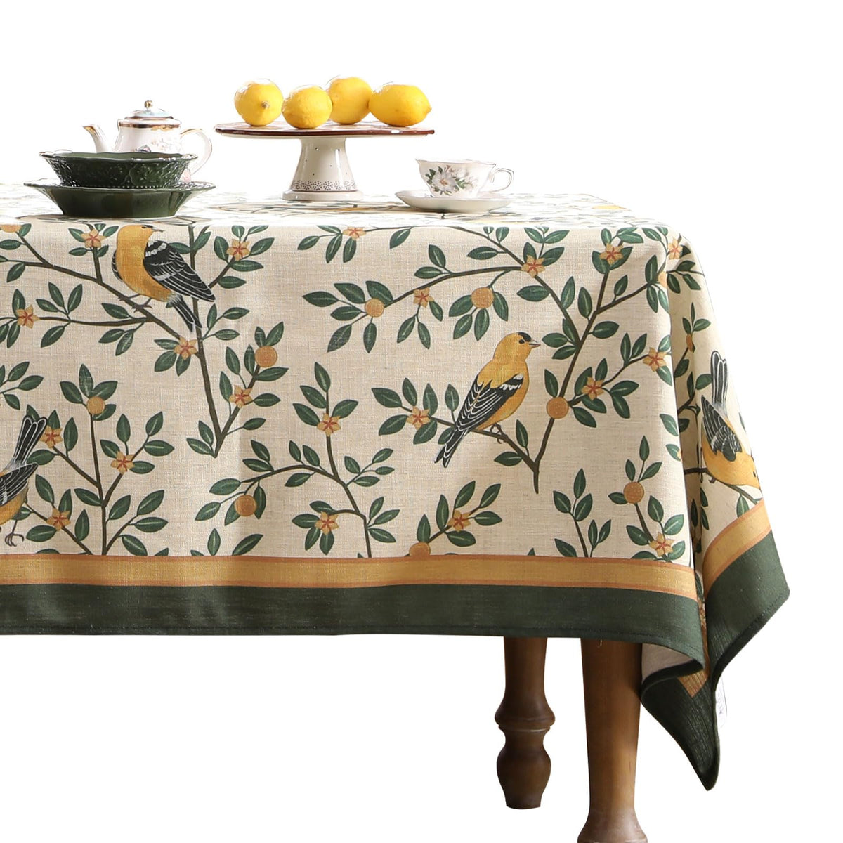 patdrea Vintage French Linen Tablecloth,Square,55"x55"-Wensel