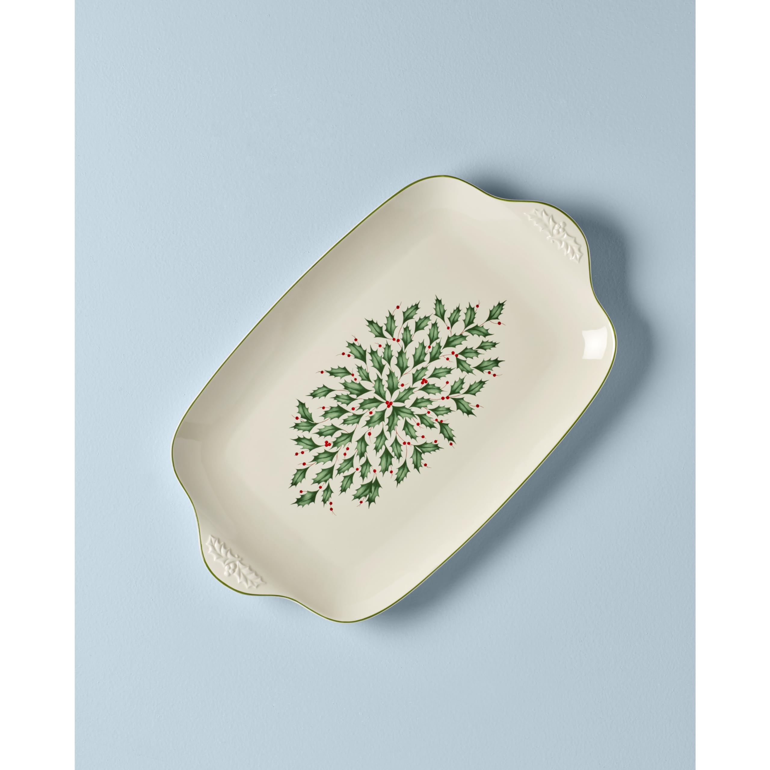Lenox 886163 Holiday Large Porcelain Serving Turkey Platter, Christmas Hosting