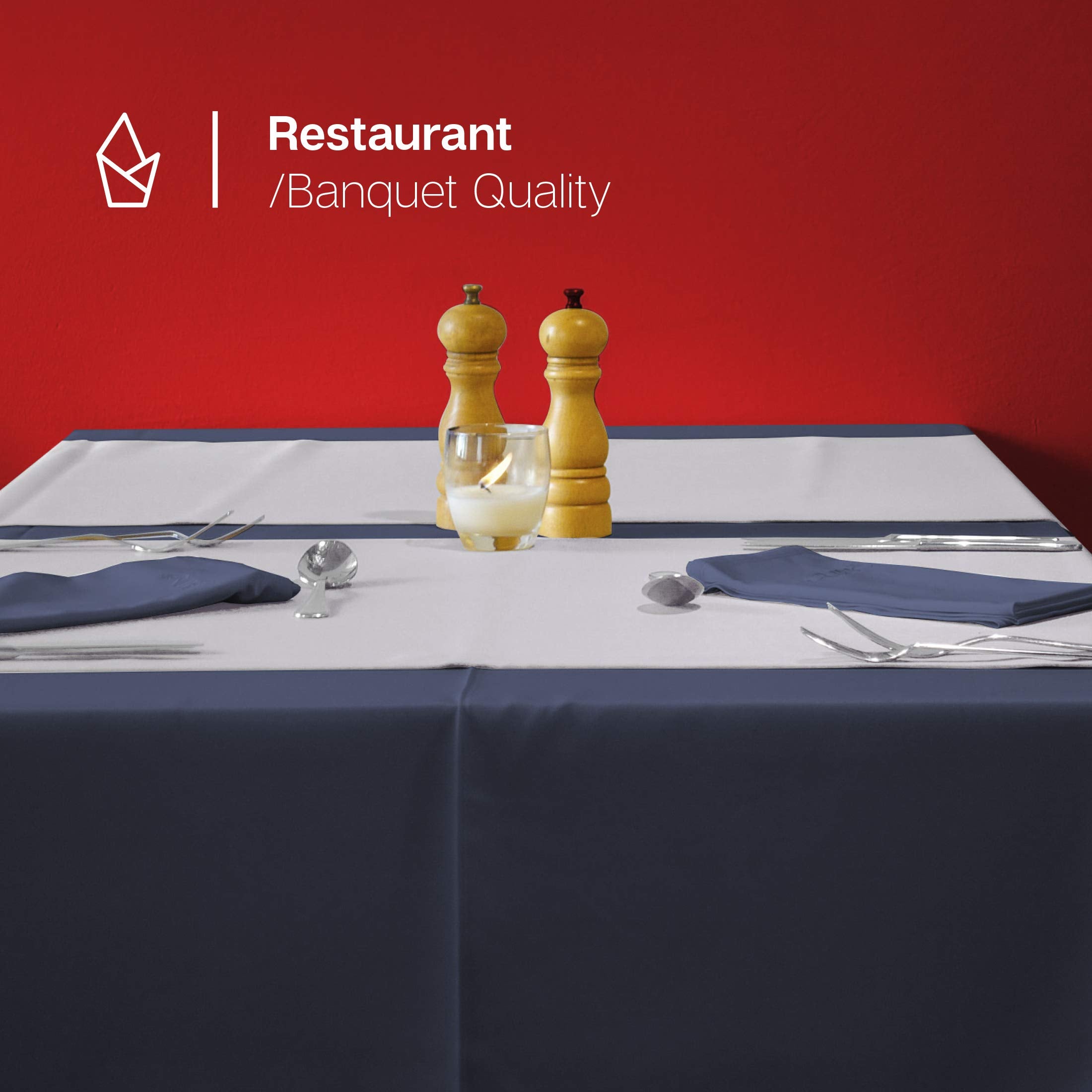 Gee Di Moda Rectangle Tablecloth - 60 x 126 Inch Beige Table Cloth for 8 Foot Rectangle Tables - Heavy Duty Washable Fabric - for Holiday Party, Dinner, Weddings, Baby Shower & Events