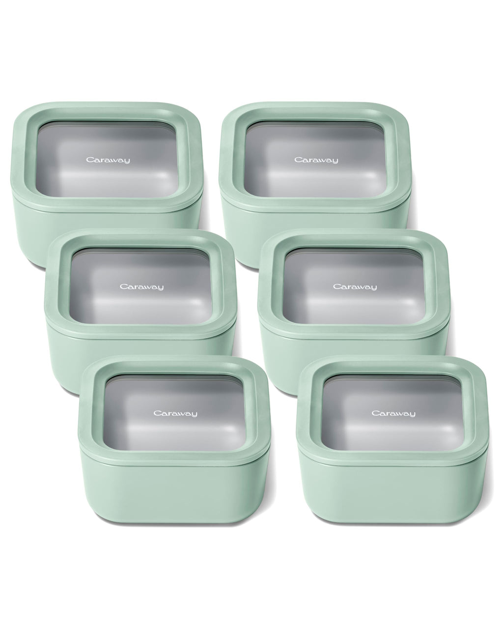 Caraway 6-Piece Glass Food Storage Container Set