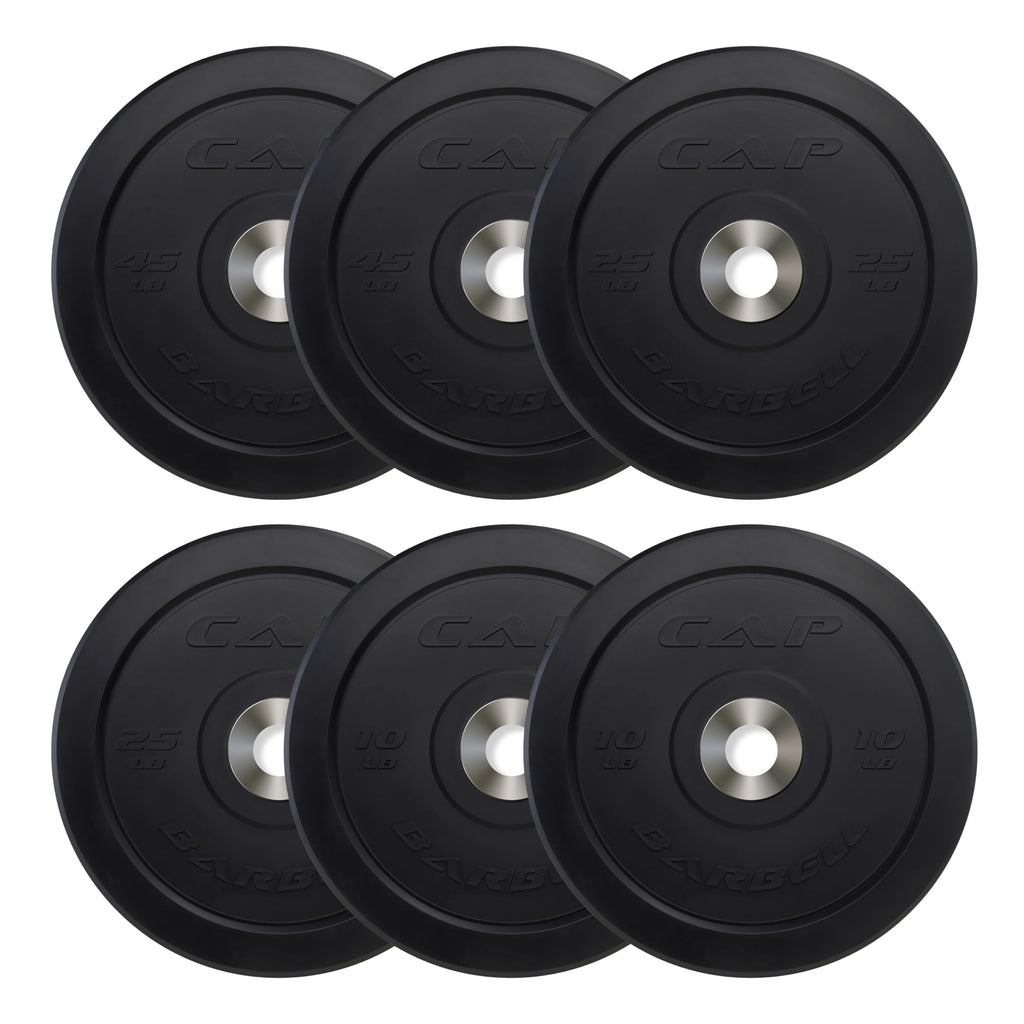 CAP 160lb Pro Olympic Bumper Plate Weight Set