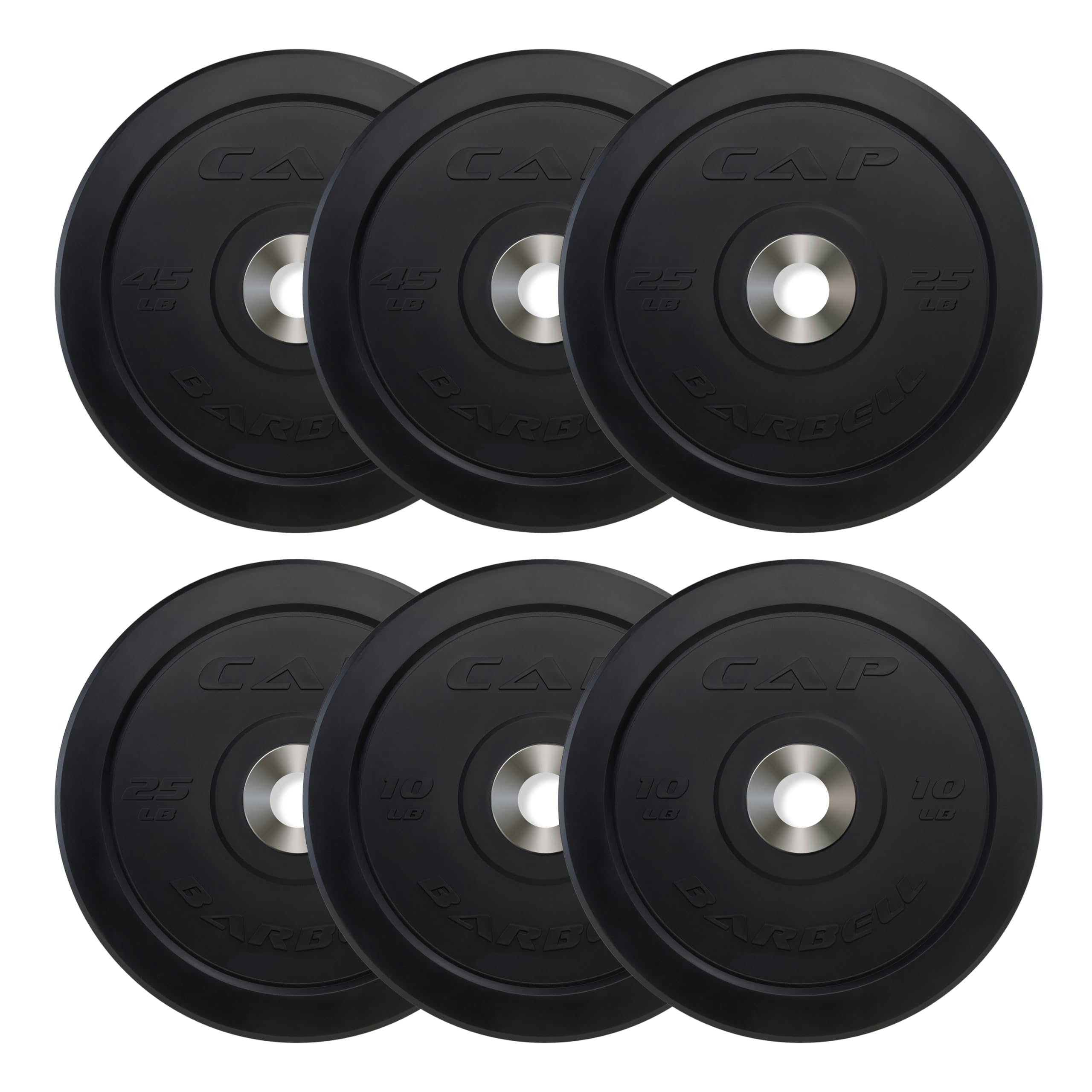 CAP 160lb Pro Olympic Bumper Plate Weight Set