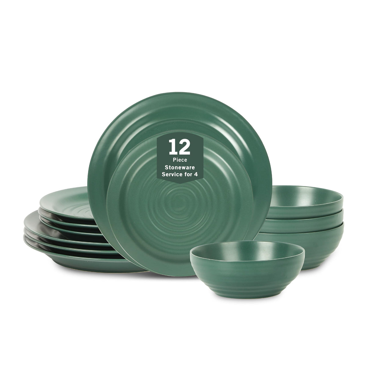 Stone Lain Orbit 4-Piece Pasta Bowl Set Stoneware, Beige