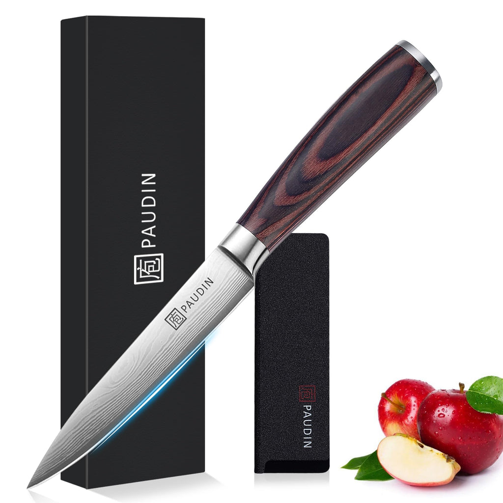PAUDIN Utility Knife, 5 Inch Damascus Chef Knife