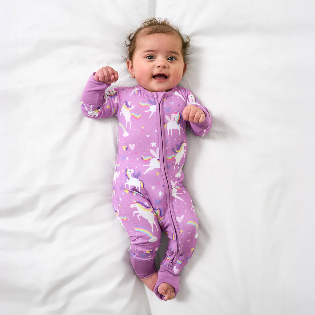 Little Sleepies Baby Pajamas, Sienna's Unicorns, Preemie