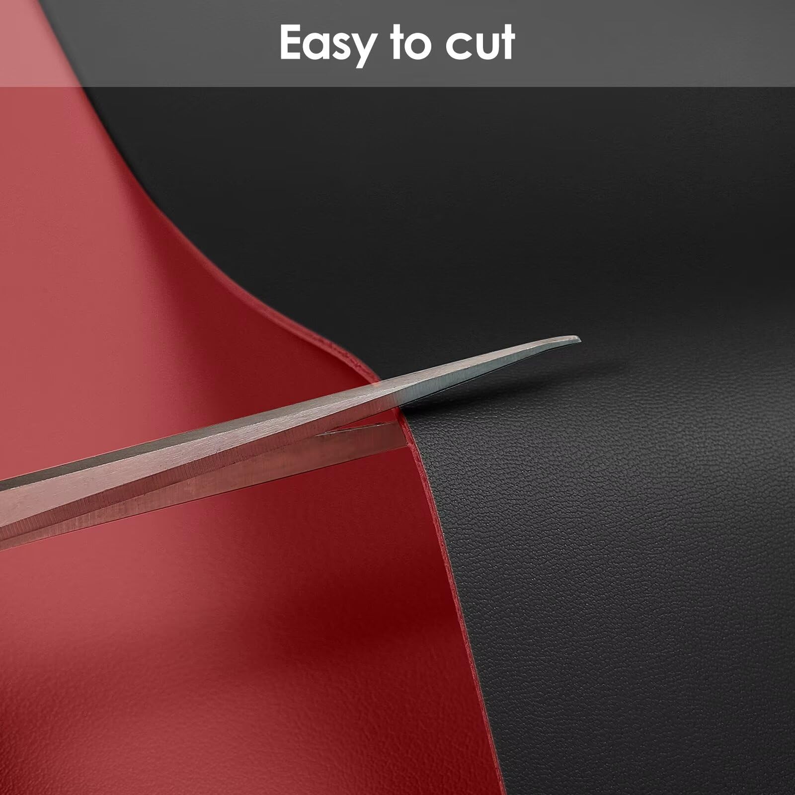 Zinkooat Leather Desk Mat,1.8mm Thick,14x60 Inch Desk Cover,Desk Protector Mat,Dresser Cover Top,Nail Table Mat,Dresser Cover,Quartz Countertop Protector,Table Sticker Cover(Black+Wine Red,14x60)