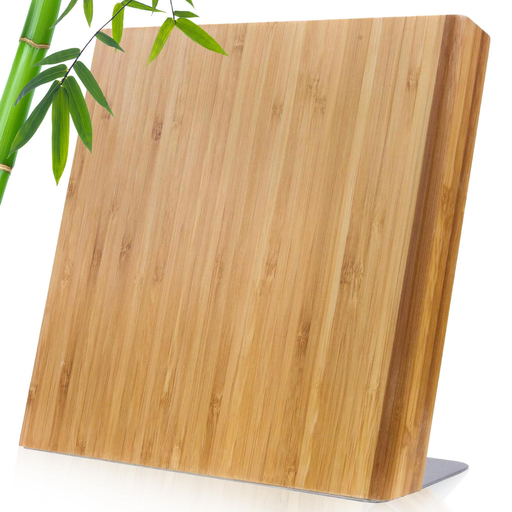 Magnetic Knife Block Without Knives By Coninx - Magnetic Knife Holder for Safe, Clean & Tidy Knife Storage - Bamboo Knife Rack Magnetic Stand for Cooking Utensils & More - Elegant Magnetic Knife Rack