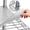 Shelf Liners for Wire Shelf System - Set of 5 in Clear - 12 x 22 inch - Plastic Wire Shelving Shelf Mats