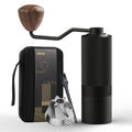 MAVO Manual Coffee Grinder, Wizard Hand Coffee Grinder, Capacity 25g with CNC Stainless Steel Pentagon Conical Burr, Adjustable Setting, Burr Coffee Bean Grinder for French Press, Pour Over, Silver