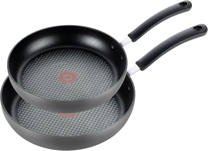 T-Fal Ultimate Hard Anodized Nonstick Pots and Pans Set 17 Piece, Nonstick Cookware Set with Fry Pan, Saucepans, Saute-Pan, Griddle, Dishwasher Safe, Onyx