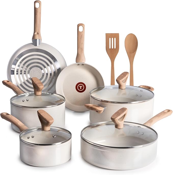T-Fal Revive Ceramic Nonstick Pots and Pans Set