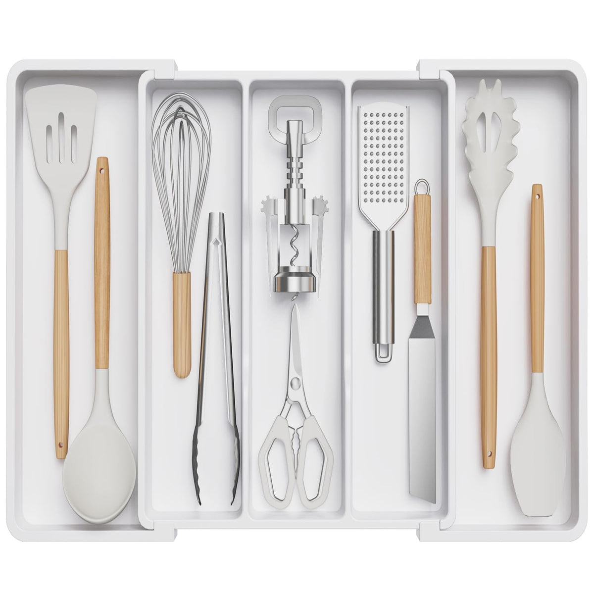 Lifewit Utensil Organizer for Kitchen Drawers, Expandable Utensil Tray
