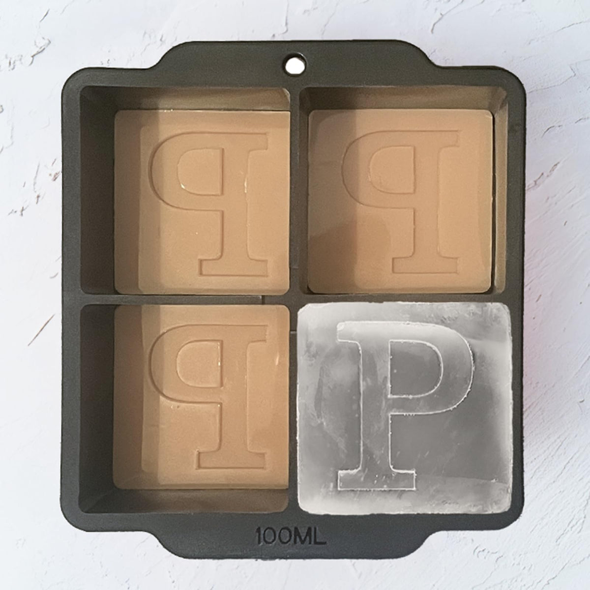 Letter G Monogram Ice Cube Mold Custom Ice Cube Mold 2 Inch Big Initials Silicone Ice Cube Tray Gifts for DAD Gifts for Him