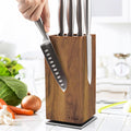 Dmore magnetic knife block without knives 360° rotatable knife holder stand