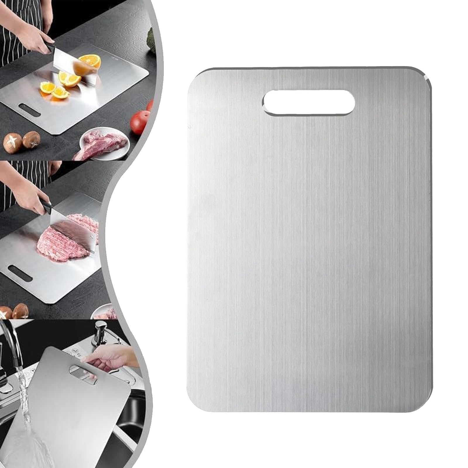 Titanium Cutting Board - 100% Pure for Kitchen - Cutting Edge Hygiene & Durability, Home Cooking