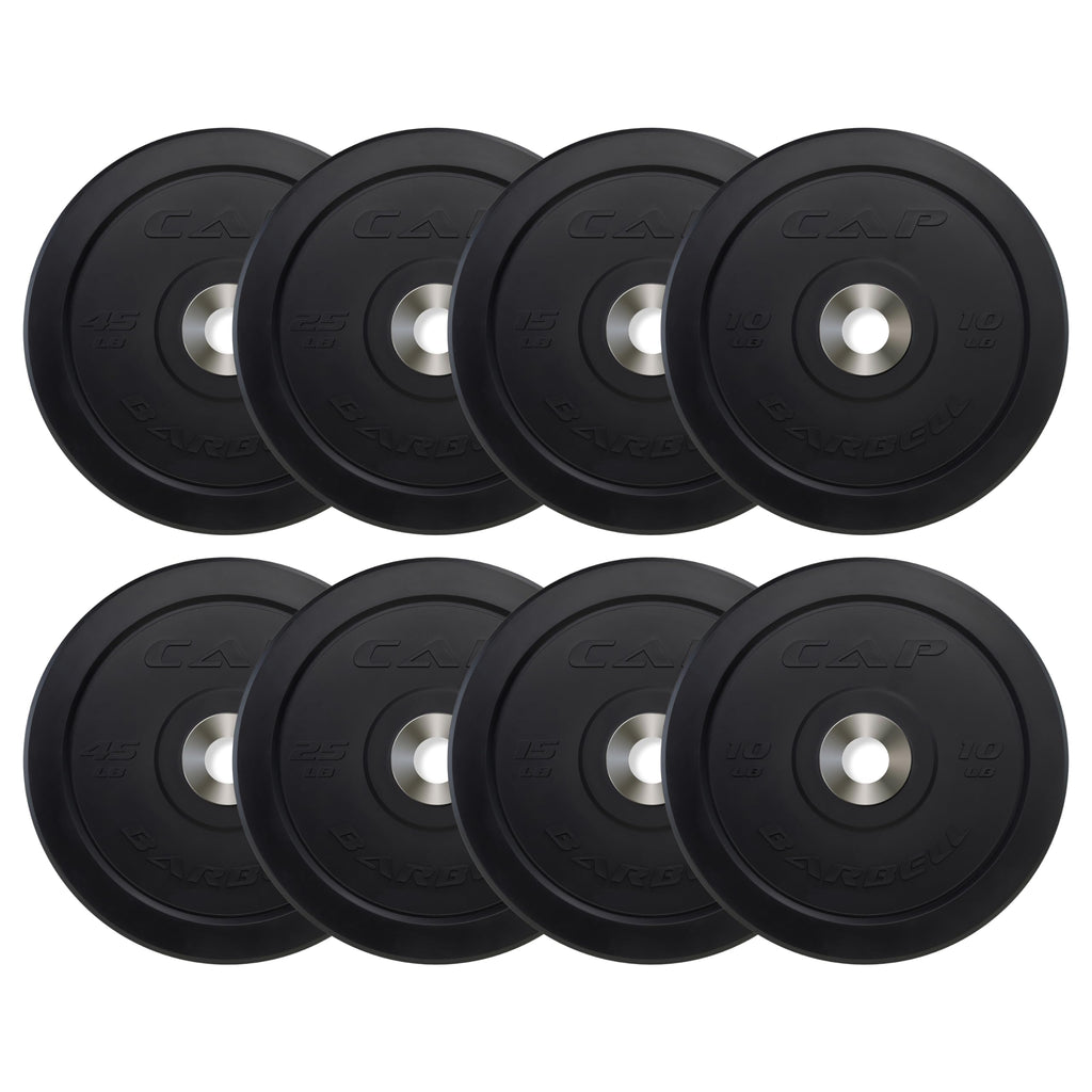 CAP 190lb Pro Olympic Bumper Plate Weight Set