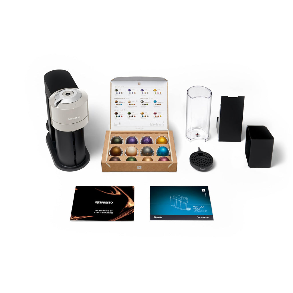 Nespresso Vertuo Next Coffee Machine with Milk Frother, Light Grey