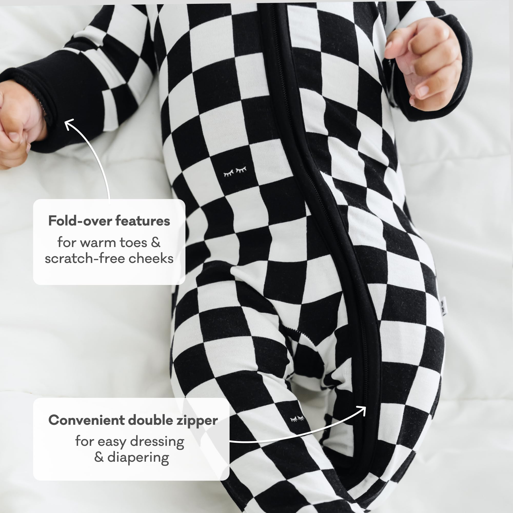 Little Sleepies Baby Pajamas, Cool Checks, Newborn