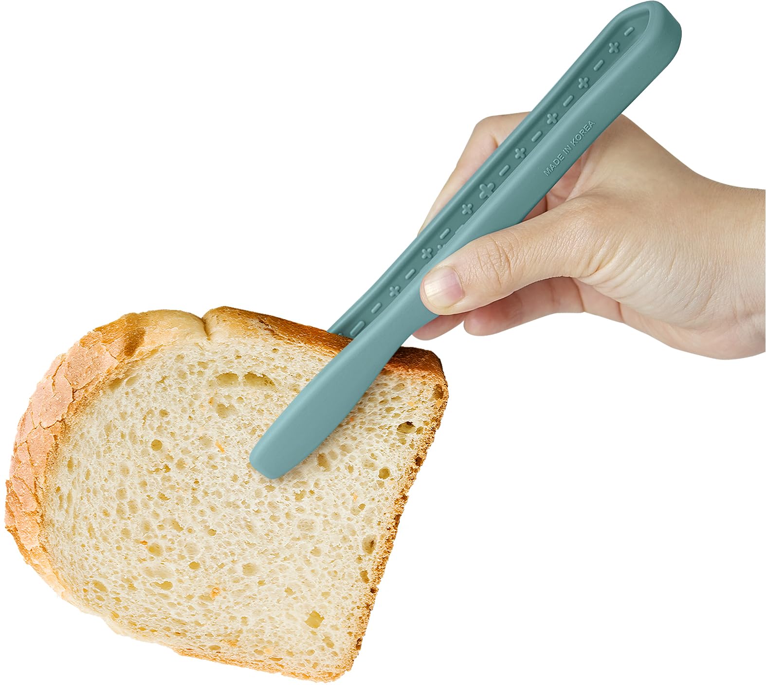 Carrotez Mini Silicone Toaster Tongs, 7 inches, 1 Pack, Green