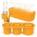 Ice Mold Tray – Round Ice Cube Mold for 40oz Tumbler, Stanley & Hydrojug – Silicone Ice Tray with Storage Bin – Perfect for Cold Drinks & Travel (Yellow)