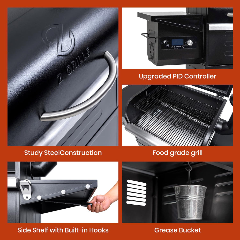 Z GRILLS 600D2 Wood Pellet BBQ Grill, 572 Sq In, PID 3.0