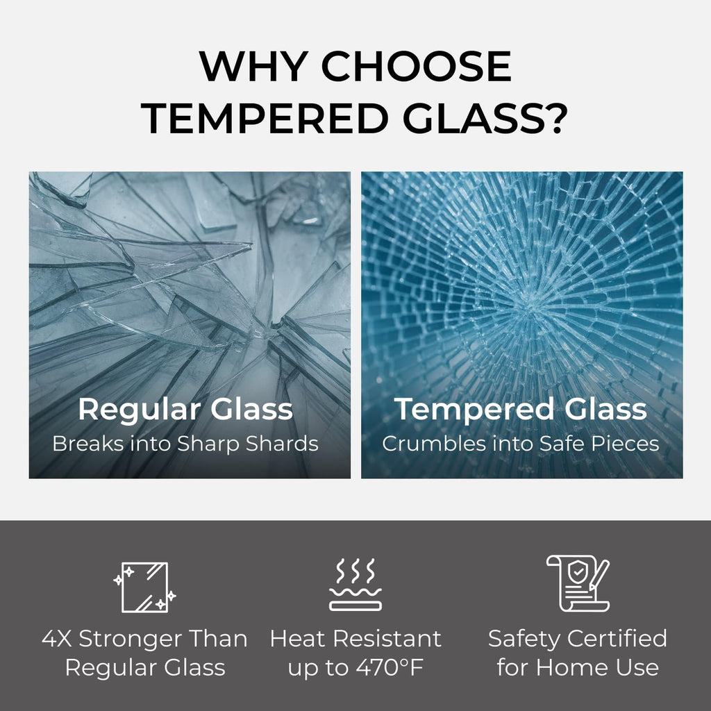Clear Rectangle Tempered Glass Table Top 24" x 48", 1/4" Thick Flat Polished Edge, Scratch Resistant, Easy Clean Replacement for Dining, Coffee, or Office Tables – Fab Glass and Mirror