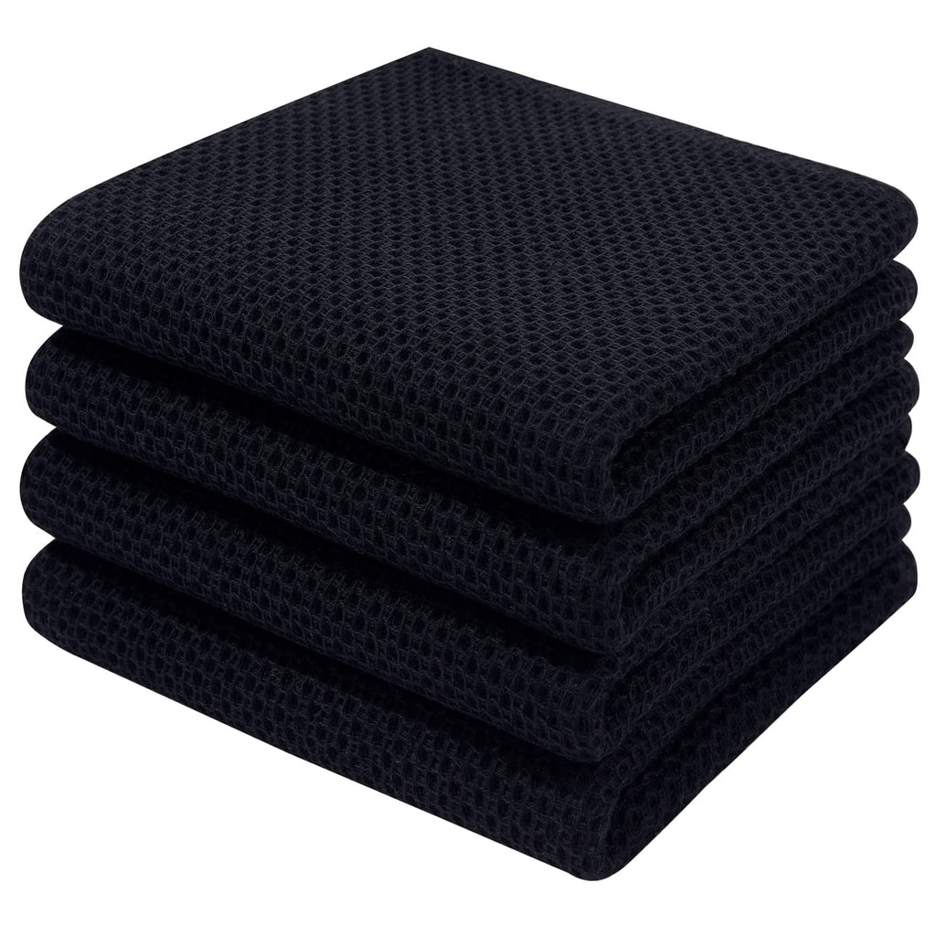 Homaxy 100% Cotton Waffle Weave Kitchen Dish Towels 4-Pack, Multicolor