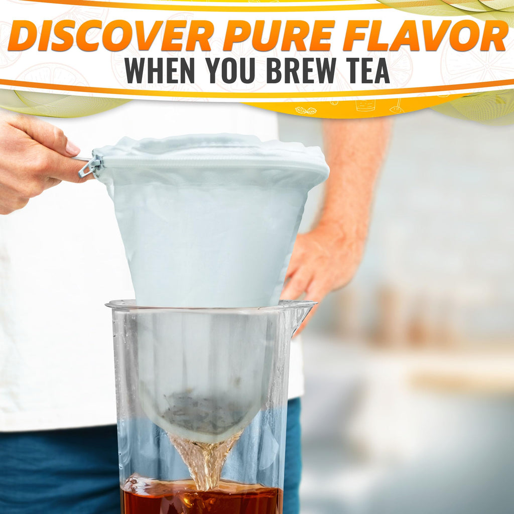 5.3 In Thai Tea Strainer, Fine Mesh Cloth, Stainless Steel Handle