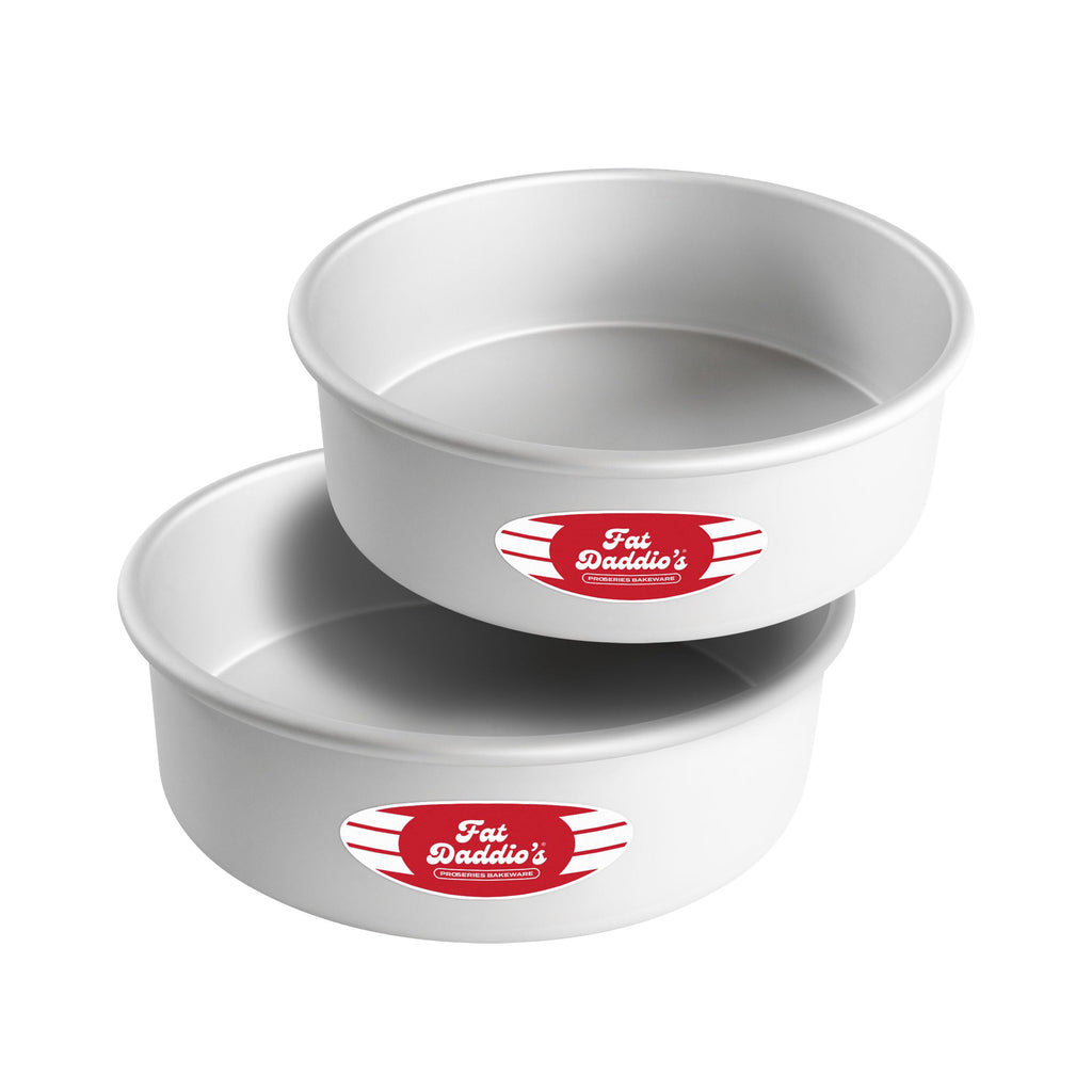Fat Daddio's Anodized Aluminum Round Cake Pans, 2 Piece Set, 5 x 2 Inch
