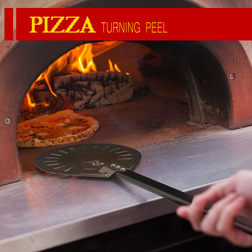 SHANGPEIXUAN 12-inch Hard Anodized Aluminum Pizza Spatula，Set Of 6 Commercial Pizza Oven Utensils, pizza Peel for Indoor & Outdoor Pizza Ovens, Pizza Oven Accessories