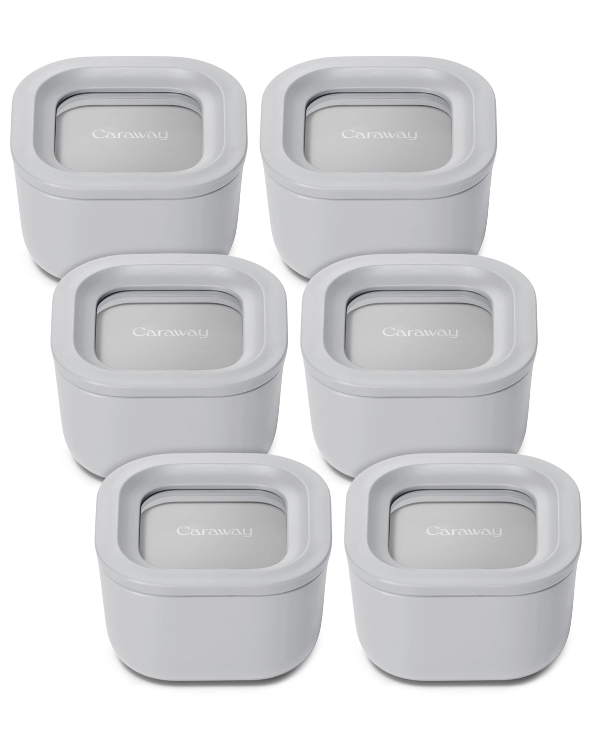 Caraway 6-Piece Glass Food Storage Container Set