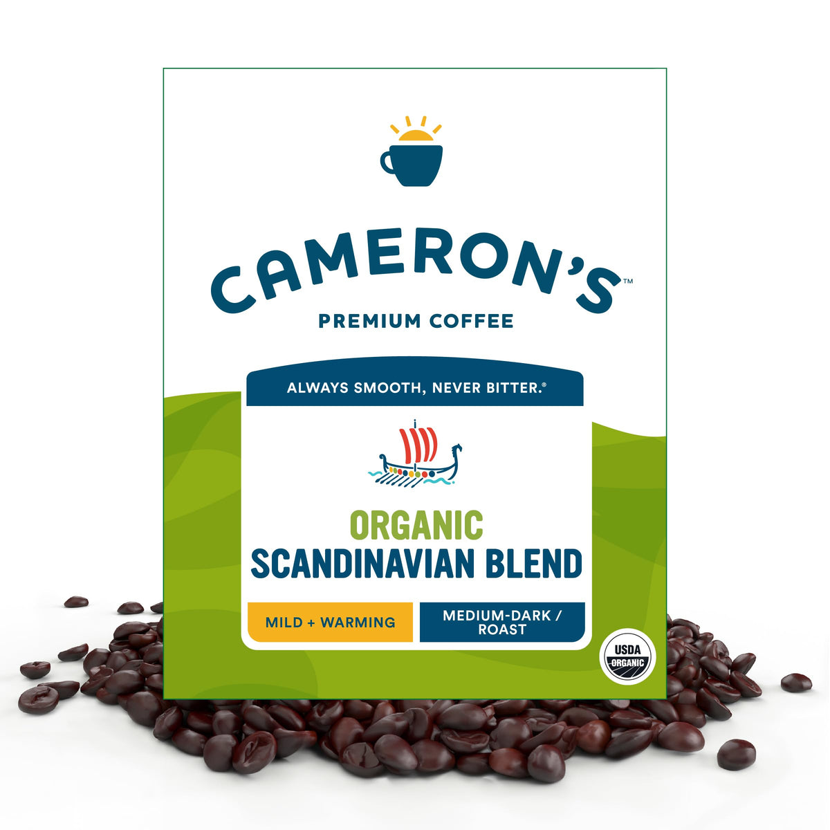 Cameron's Coffee Roasted Whole Bean Coffee, Donut Shop, 28 Ounce
