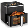 KINSING 10.6 QT Air Fryer, 9-in-1 XL Large Capacity with Visible Window