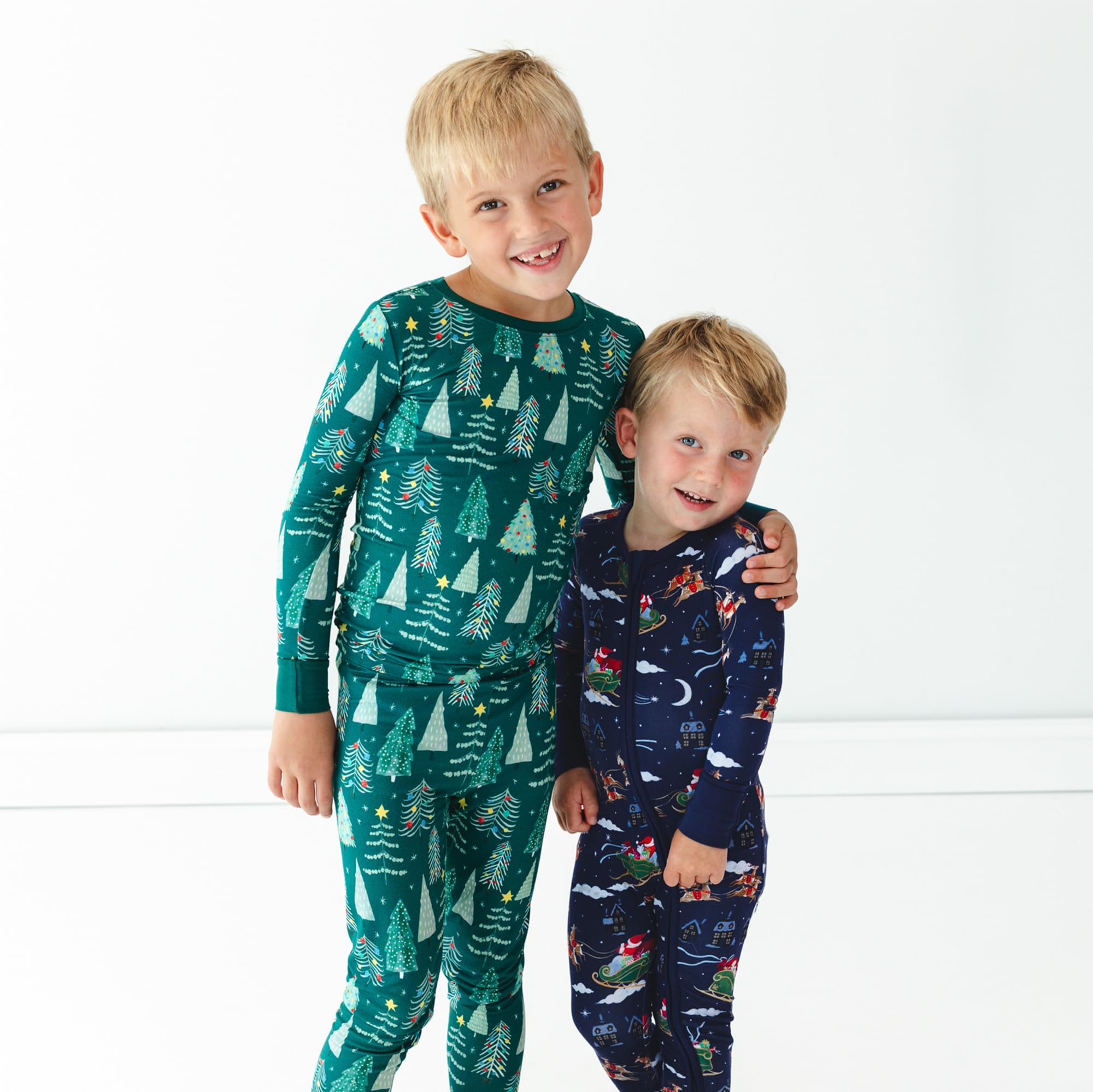 Little Sleepies Baby Christmas Pajamas, Santa's Sleigh, 0-3M