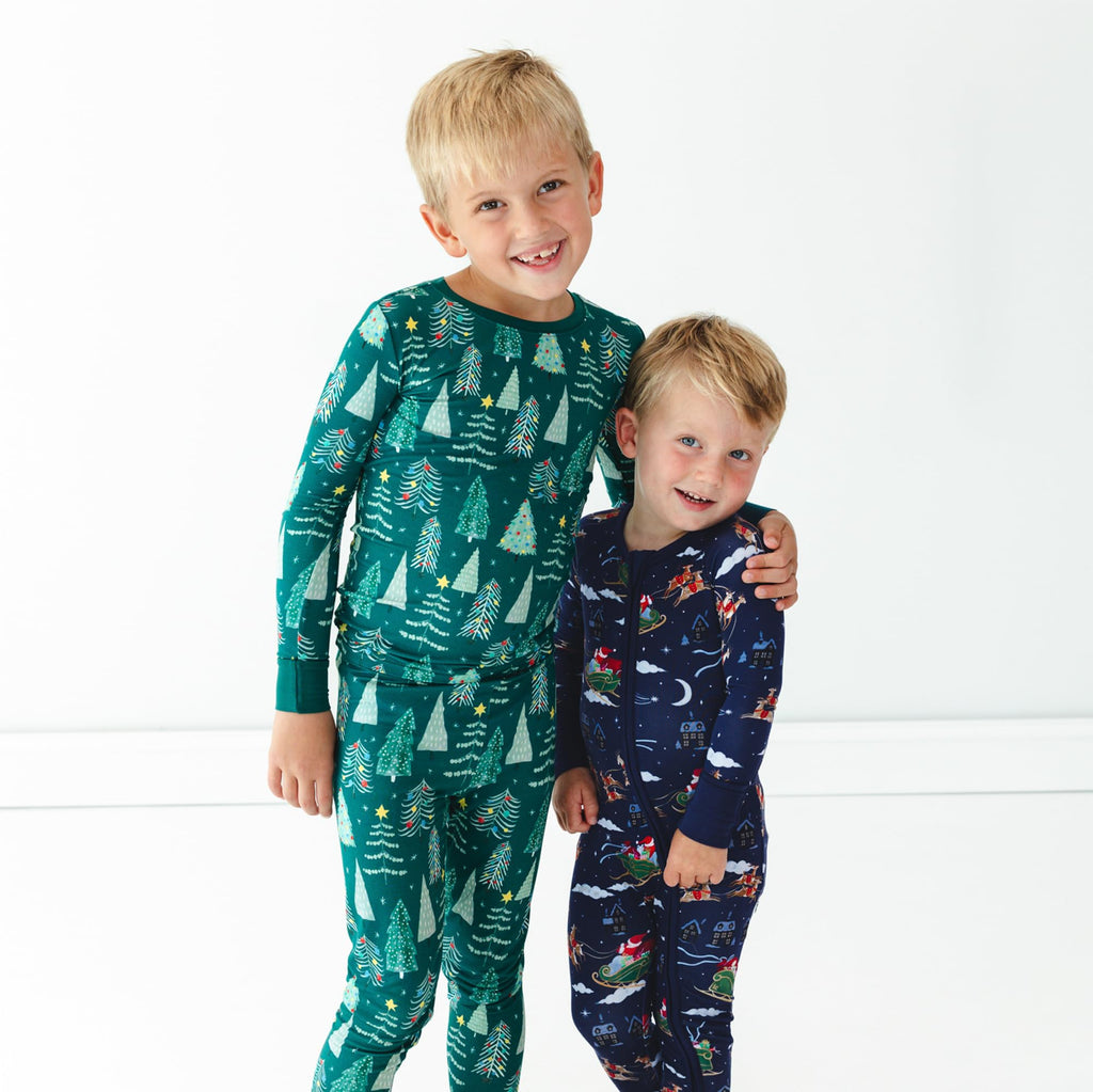 Little Sleepies Baby Christmas Pajamas, Santa's Sleigh, Preemie