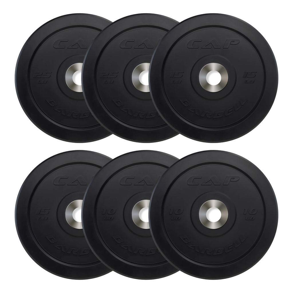CAP 260lb Competition Olympic Bumper Plate Weight Set