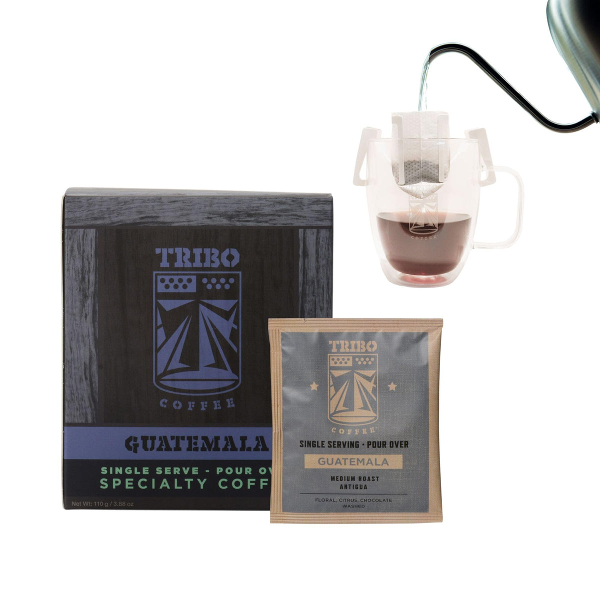 TRIBO Coffee Single-Serve Pour Over Packets, Assorted Specialty Variety