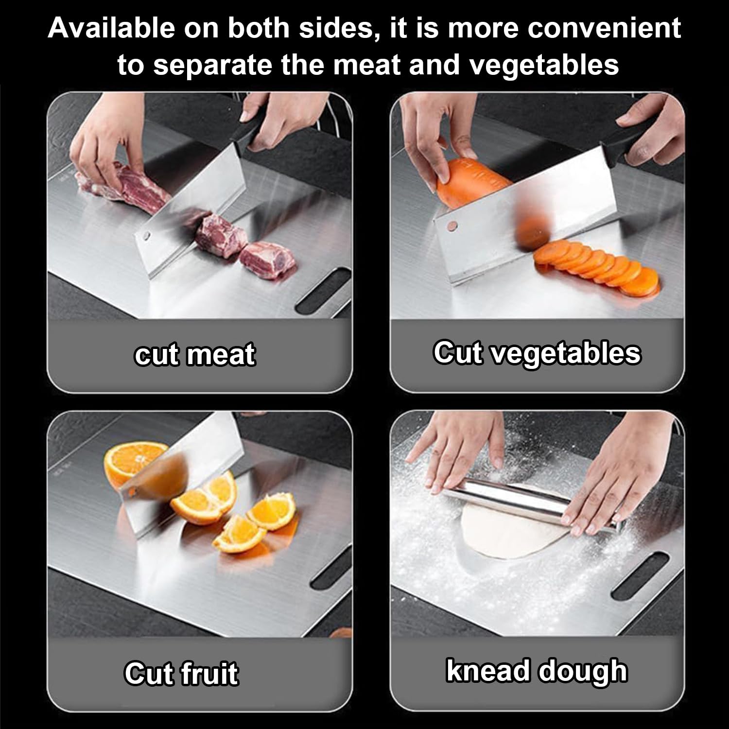 Katori Titanium Cutting Board,100% Pure Titanium Cutting Boards for Kitchen Non Toxic,Double Sided Dishwasher Safe Cutting Board for Meat,Fruits and Vegetables,Easy To Clean(1PC-L:15.35 * 11.02)