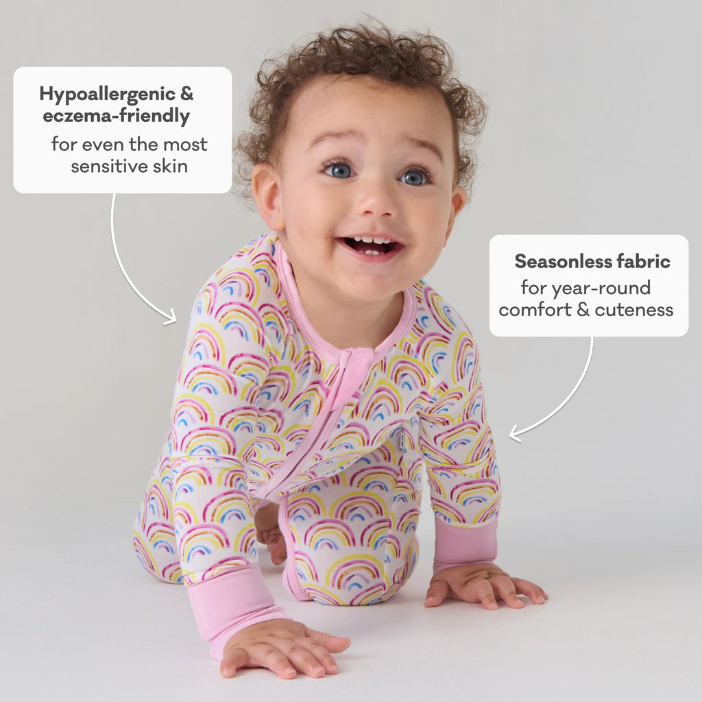 Little Sleepies Baby Pajamas, Pastel Rainbows, 2T