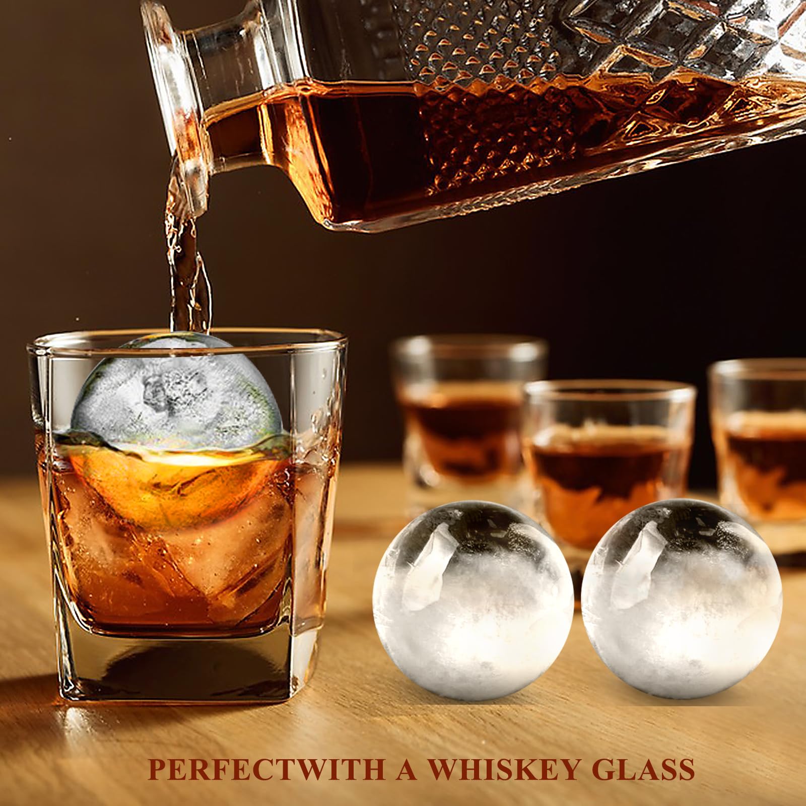 Aibirui 1.8" x 8 Ices,Round Ice Cube Mold,Round Ice Cube Trays for Freezer