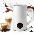 MAISON HUIS Milk Frother, 6-IN-1 Electric Milk Steamer, 20oz/591ml Hot & Cold Foam Maker for Latte & Cappuccino, 550W Fast Heating Stainless Steel Milk Steamer, Hot Chocolate Maker