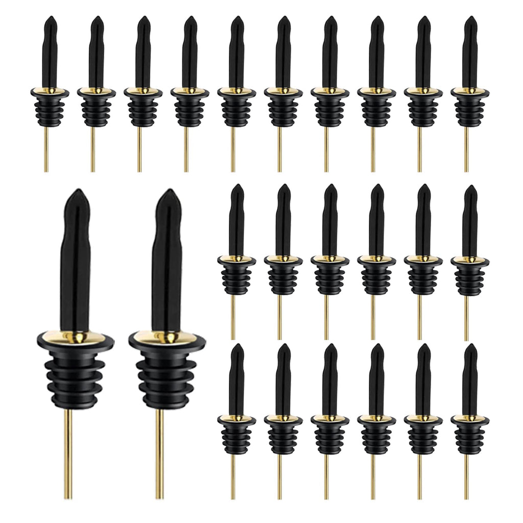 Pafusen 12 Pack Liquor Bottle Pourers, Liquor Pour Spout for Liquor Bottles, Stainless Steel Olive oil Dispenser Spout, Alcohol Pourer Spouts Dust Caps Long Covers, Sliver