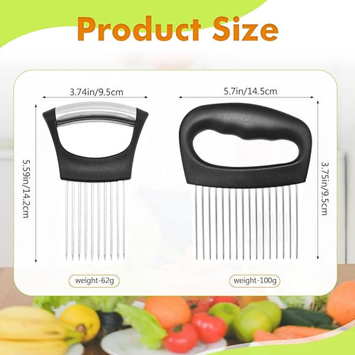 2 PCS Onion Holders for Slicing, Extra-Large & Mini Set