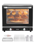 VEVOR Commercial Countertop Oven, 66L 4-Tier Toaster Ovens with Tempered Glass Door, Wire Racks & Tray, 2800W Stainless Steel Baking Ovens for Restaurant Bakery (AC208~240V,60Hz, 6-20P Plug & Outlet)