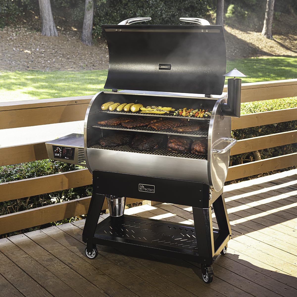 recteq Pellet Grill Smoker - Flagship 1600, Wood Pellet Smoker, BBQ, Wi-Fi Smart Grill, 1667 Sq. In. Cook Space, 40 lb Hopper