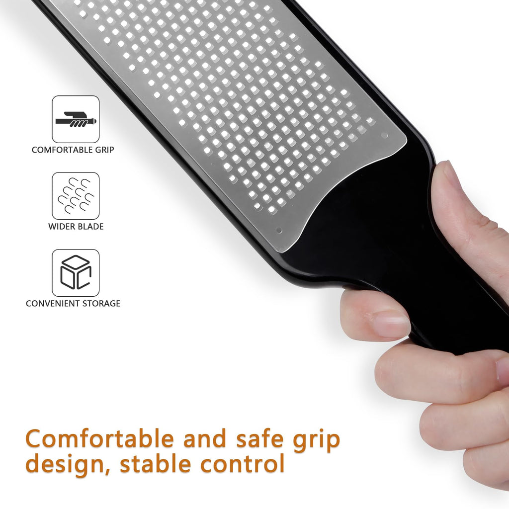 LHS Citrus Lemon Zester Cheese Grater - Stainless Steel Kitchen Tool for Parmesan Cheese, Ginger, Garlic, Nutmeg, Chocolate, Fruits, Dishwasher Safe