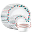 Corelle Vitrelle 18-Piece Christmas Service for 6 Dinnerware Set, Triple Layer Glass and Chip Resistant, Lightweight Round Holiday Plates and Bowls Set, Winter Berries